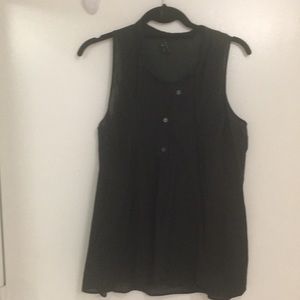 Theory Black Sleeveless Top